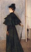 Fernand Khnopff Portrait of Mrs Botte Germany oil painting artist